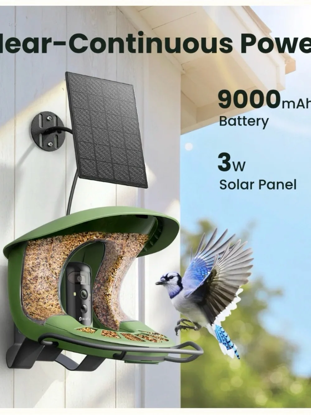 Birdfy Feeder 2 Pro Green Solar Bird Feeder with Camera